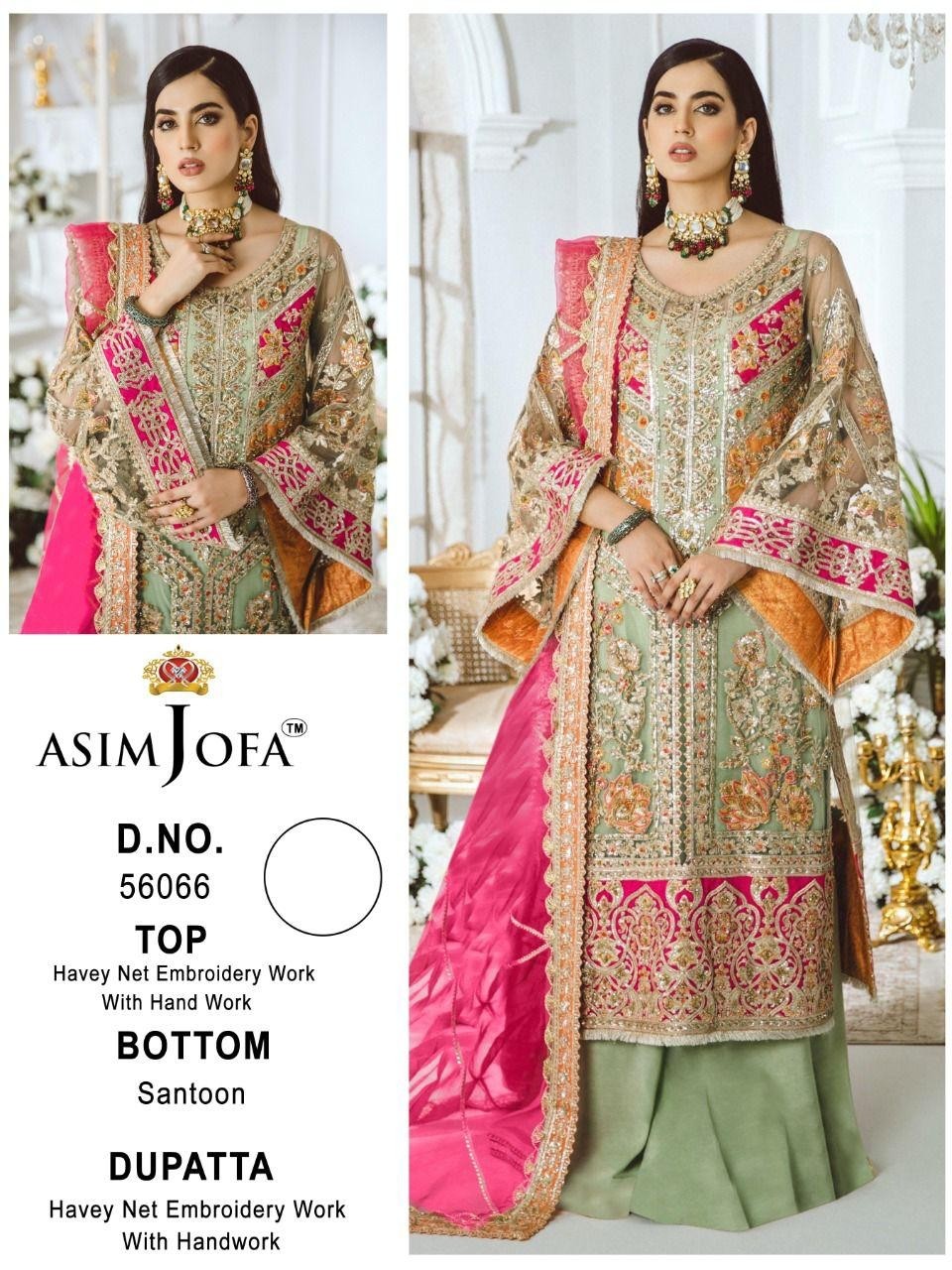 ASIM JOFA 56066 PAKISTANI SUITS SUPERHIT DESIGN IN SURAT