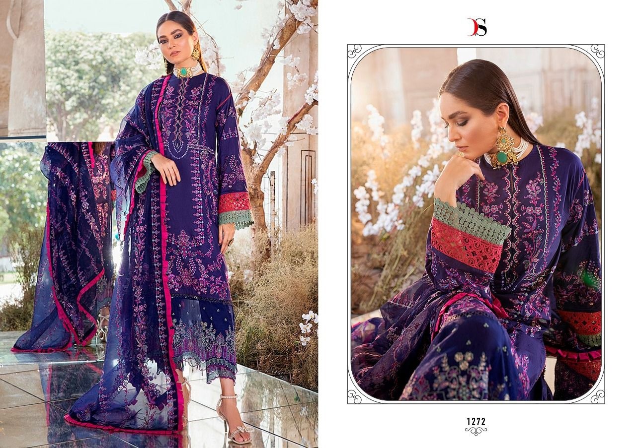 DEEPSY AFROZEH 21 LUXURY LAWN 1272 PAKISTANI SUITS WHOLESALE