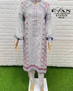 ELAN LAWN STUDIO MA 45 4 COLOURS KURTI COLLECTION