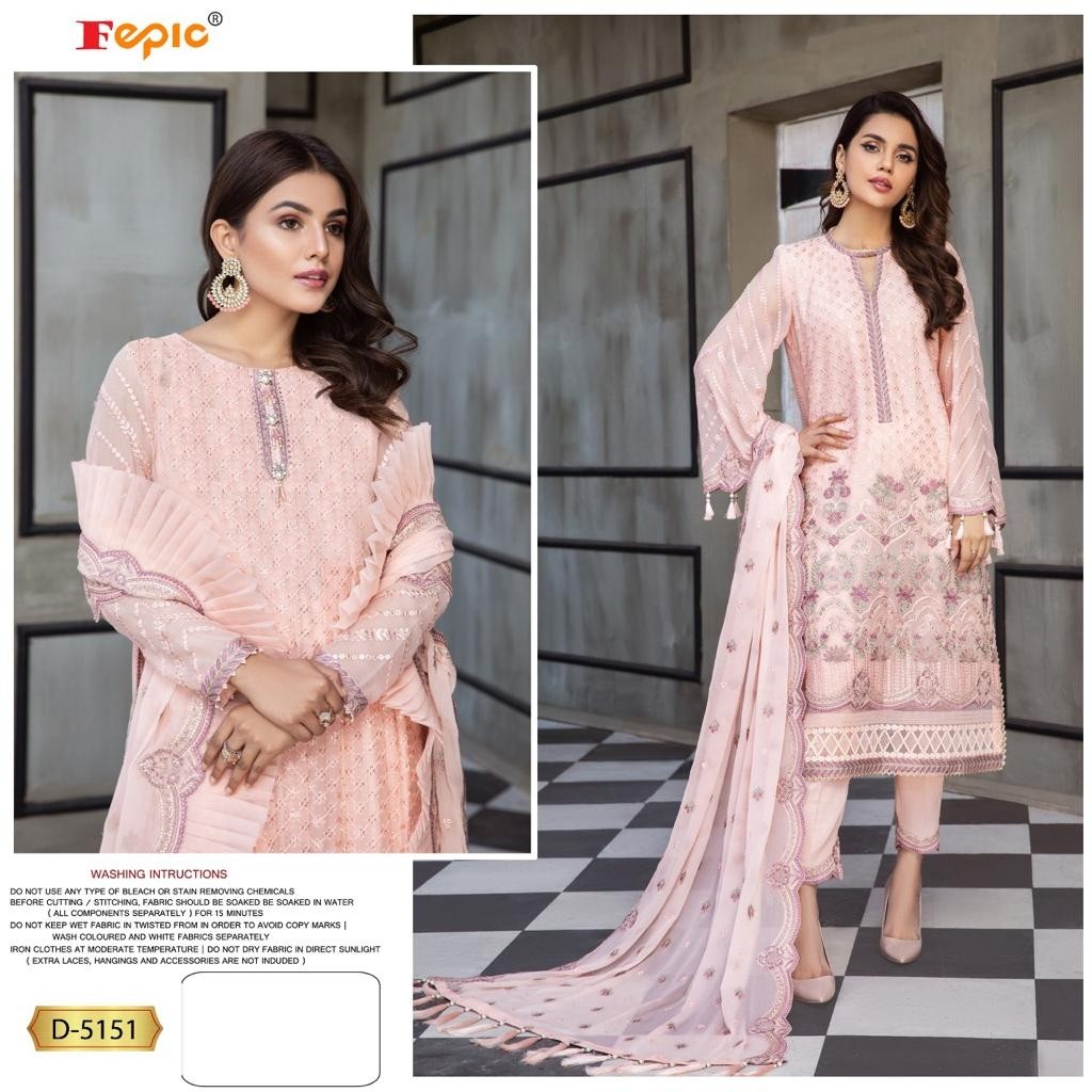 FEPIC ROSEMEEN 5151 TO 5151 C 4 DESIGN PAKISTANI SUITS IN SURAT 