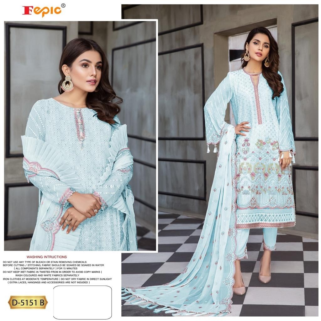 FEPIC ROSEMEEN 5151 TO 5151 C 4 DESIGN PAKISTANI SUITS IN SURAT 