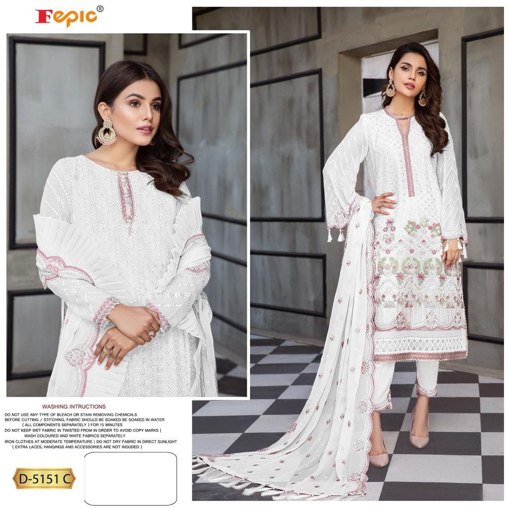 FEPIC ROSEMEEN 5151 TO 5151 C 4 DESIGN PAKISTANI SUITS IN SURAT 