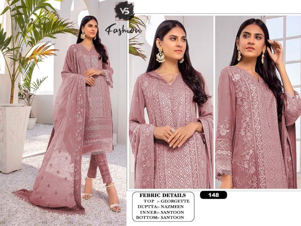 VS FASHION 148 A TO 148 E PAKISTANI SUITS SINGLE COLLECTION