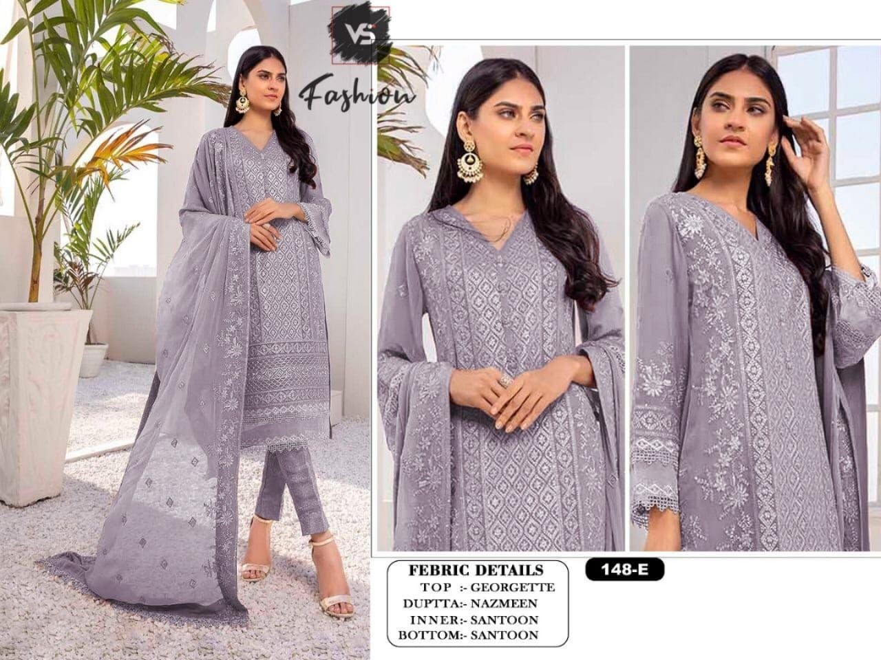 VS FASHION 148 A TO 148 E PAKISTANI SUITS SINGLE COLLECTION