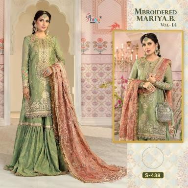 SHREE FABS MBROIDERED MARIYA B VOL 14 S 438 PAKISTANI SUITS MANUFACTURER