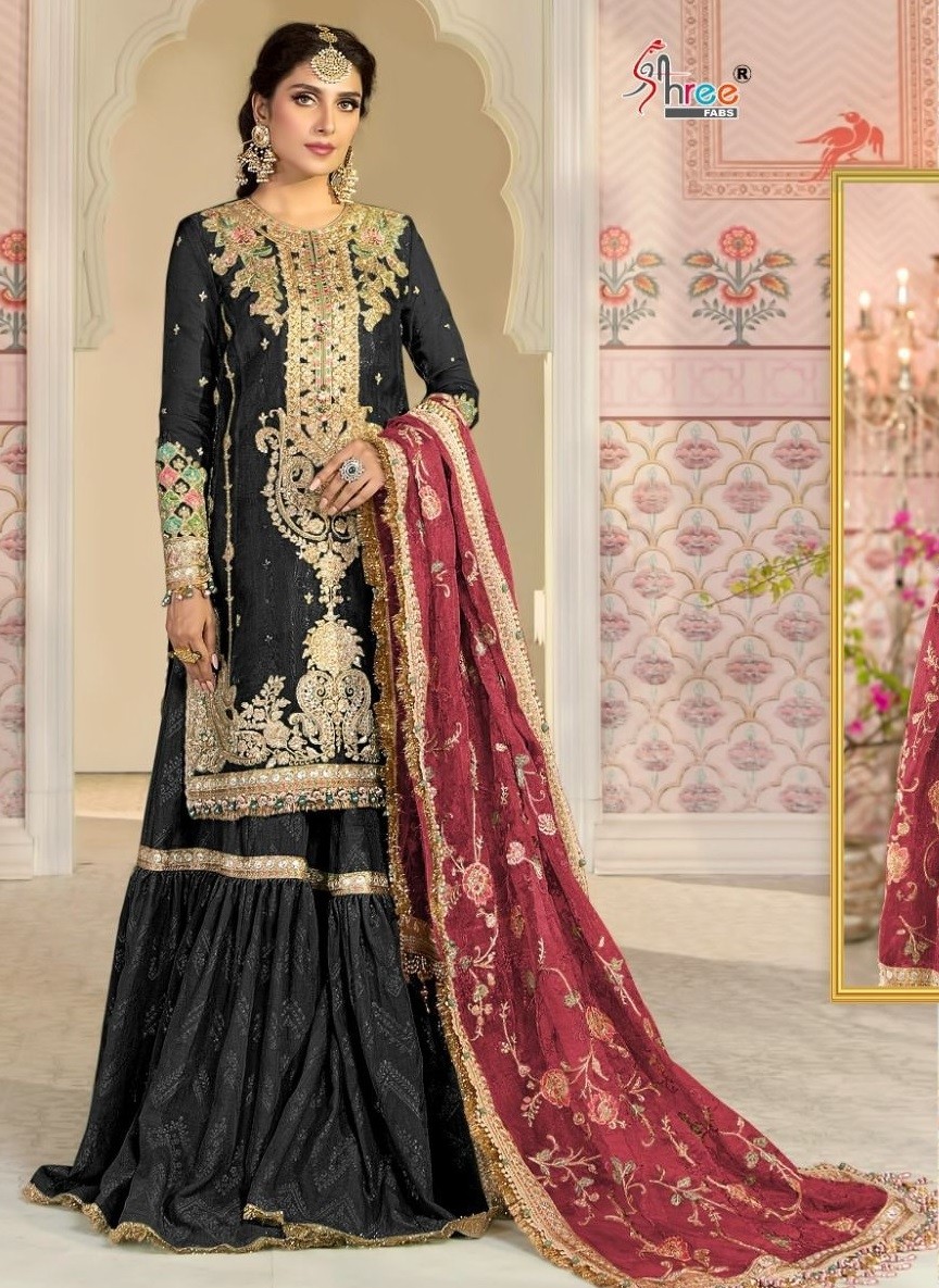 SHREE FABS MBROIDERED MARIYA B VOL 14 S 438 C PAKISTANI SUITS MANUFACTURER