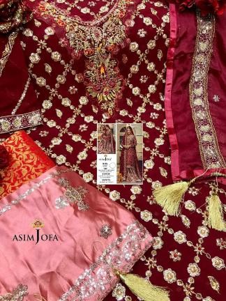 ASIM JOFA DN 56067 PAKISTANI SUITS BRIDAL COLLECTION IN INDIA