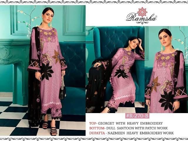 RAMSHA R 270 B PAKISTANI SUITS WHOLESALER ONLINE