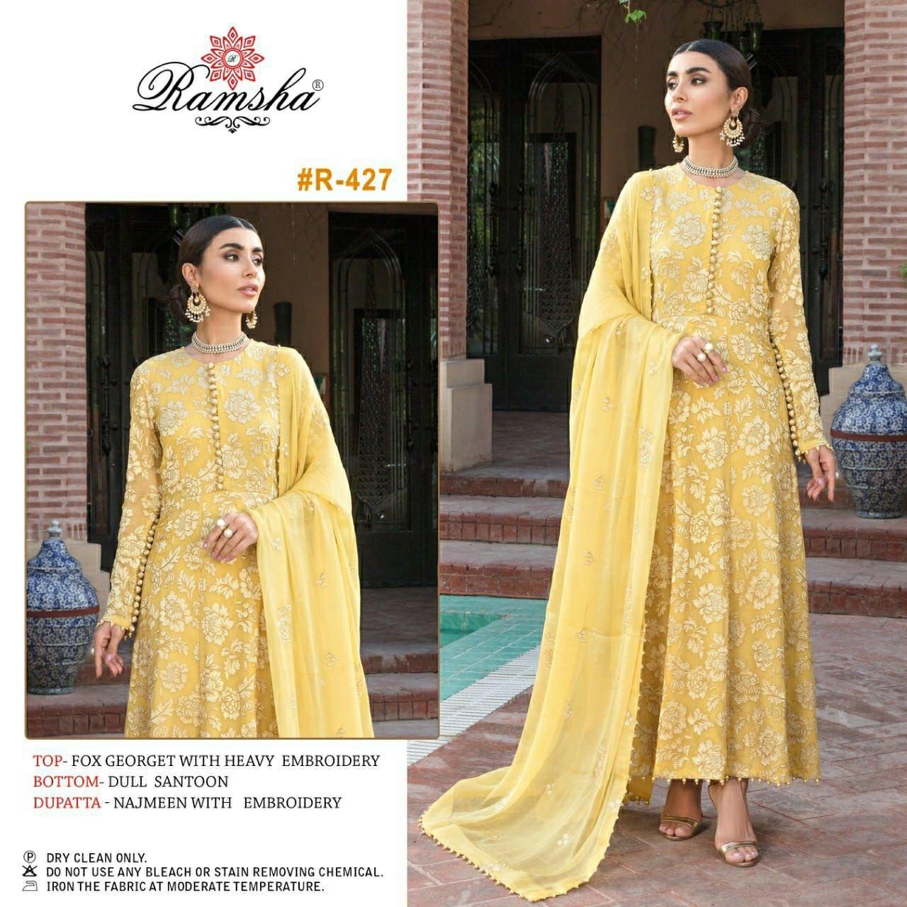 RAMSHA R 427 PAKISTANI SUITS WHOLESALER ONLINE