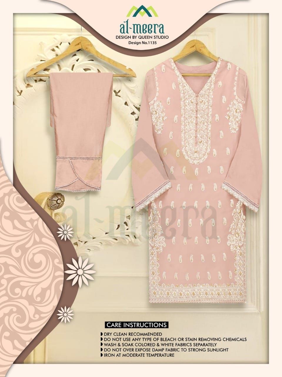 AL MEERA DN 1135 PINK KURTIS WHOLESALER ONLINE