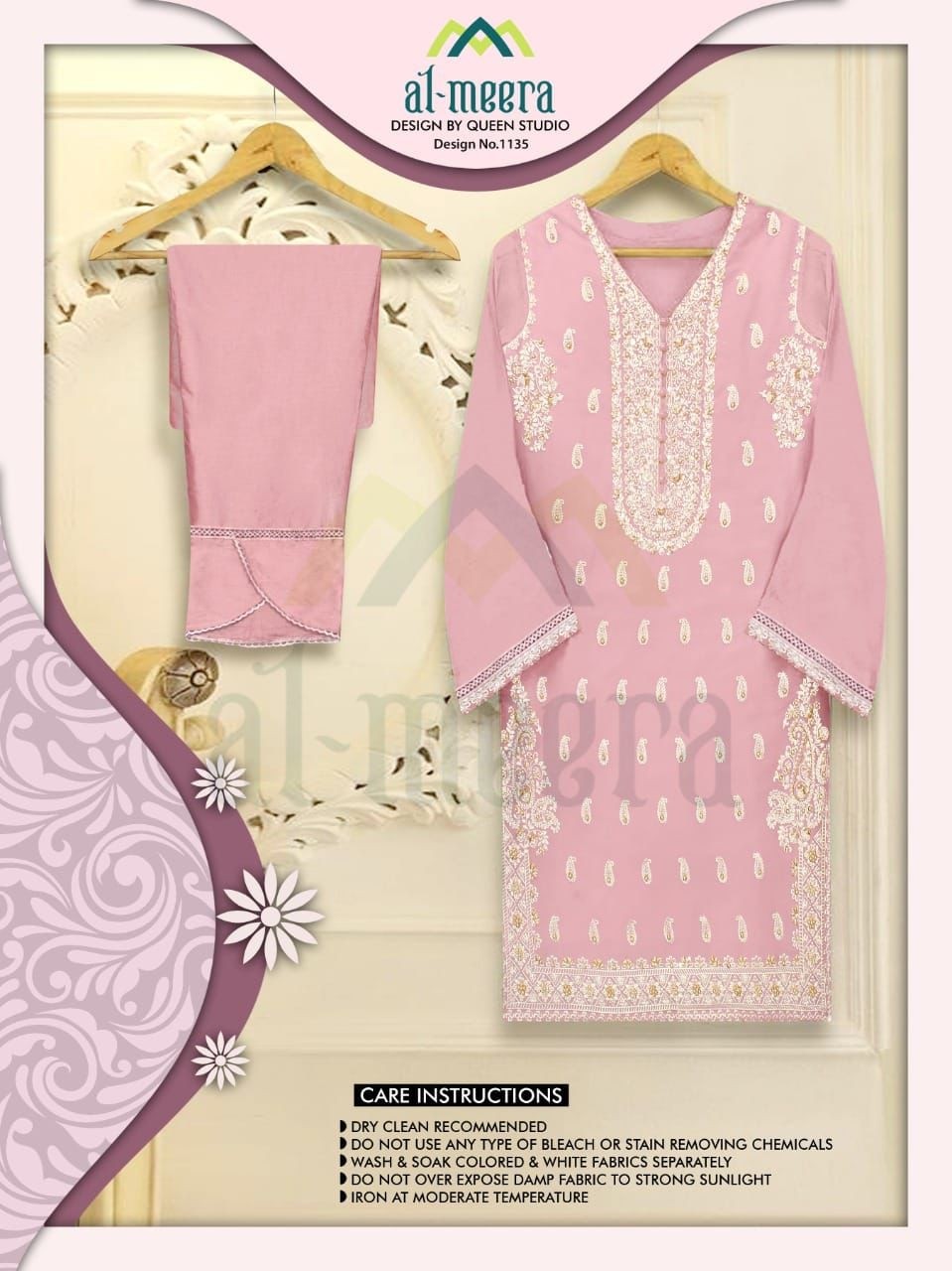AL MEERA DN 1135 PINK KURTIS WHOLESALER ONLINE