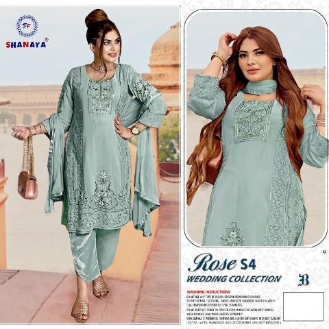 SHANAYA ROSE S 4 B WEDDING COLLECTION NEW LAUNCH PAKISTANI SUITS