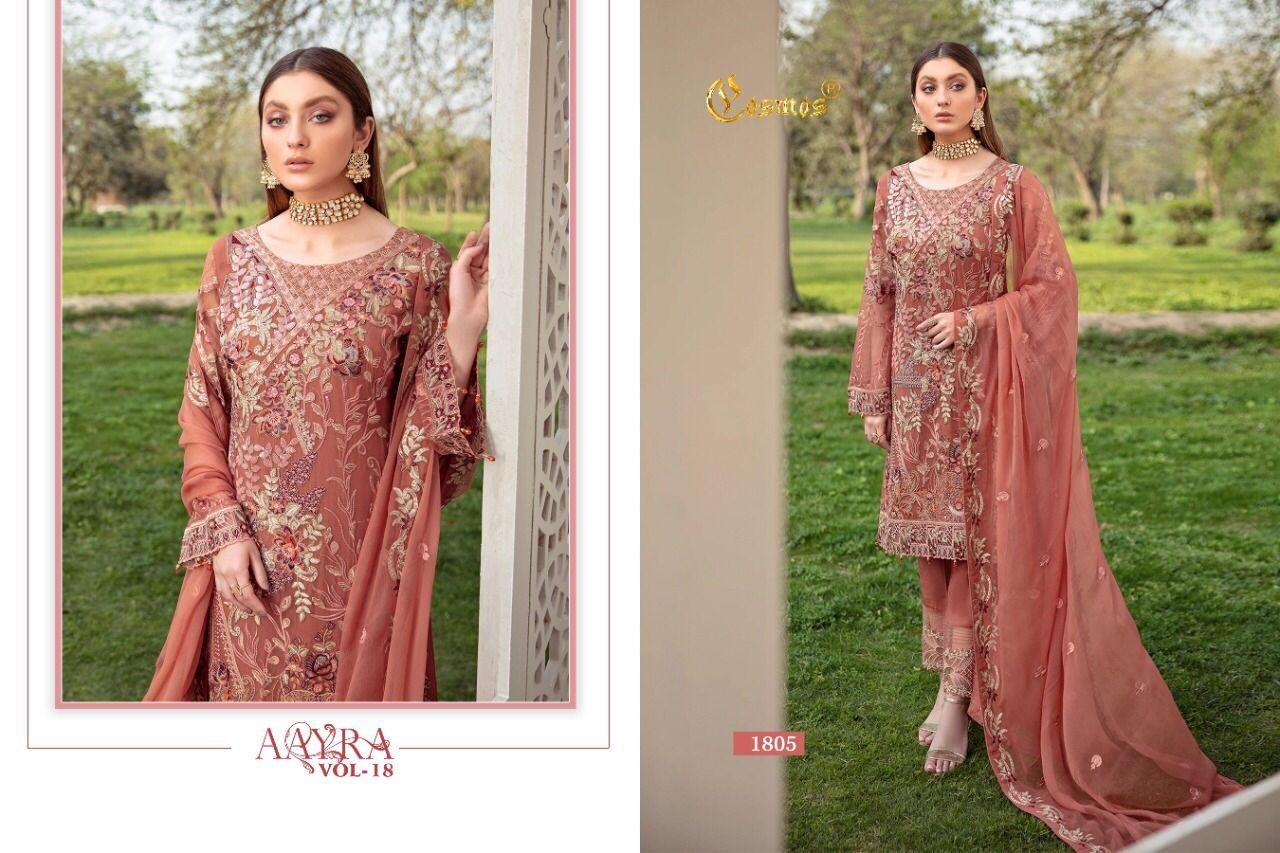 COSMOS AAYRA VOL 18 DN 1805 PAKISTANI DRESS COLLECTION