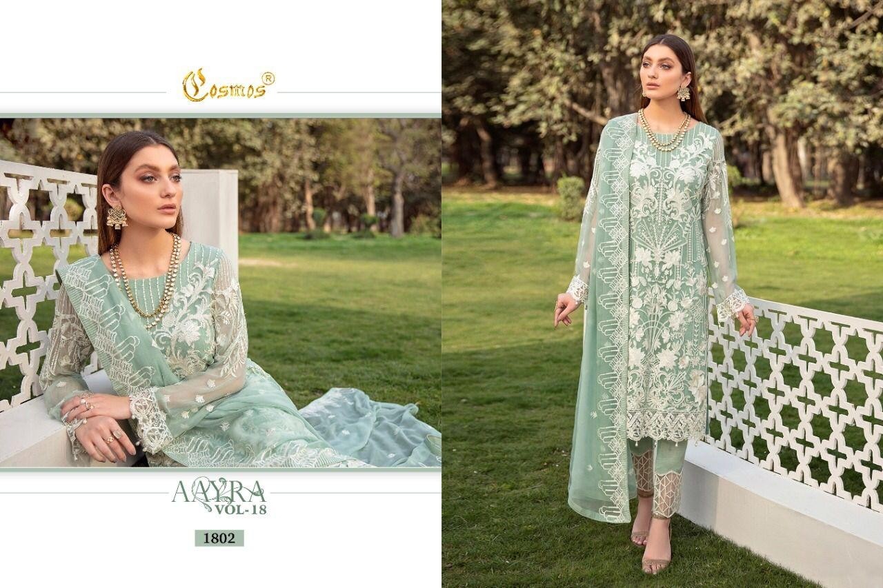 COSMOS AAYRA VOL 18 DN 1802 PAKISTANI DRESS IN SURAT