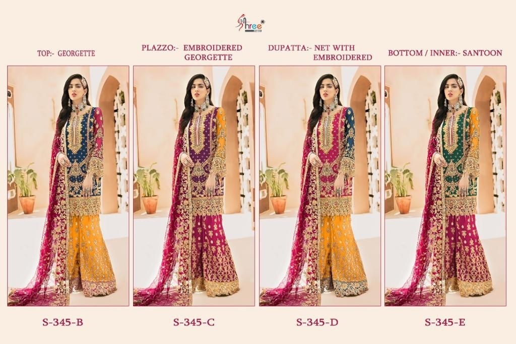 SHREE FABS S 345 E COLOURS PAKISTANI SUITS AVAILEBALE