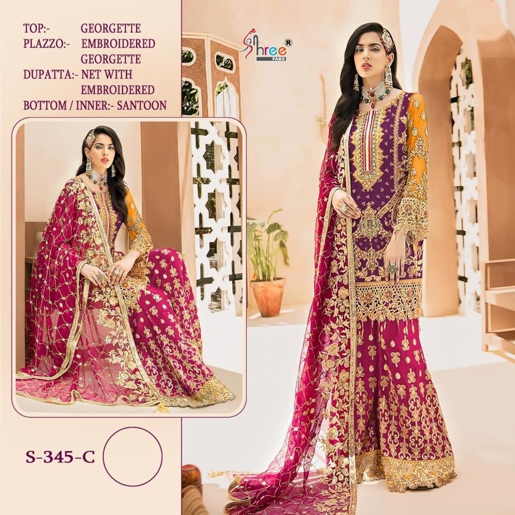 SHREE FABS S 345 C COLOURS PAKISTANI SALWAR KAMEEZ