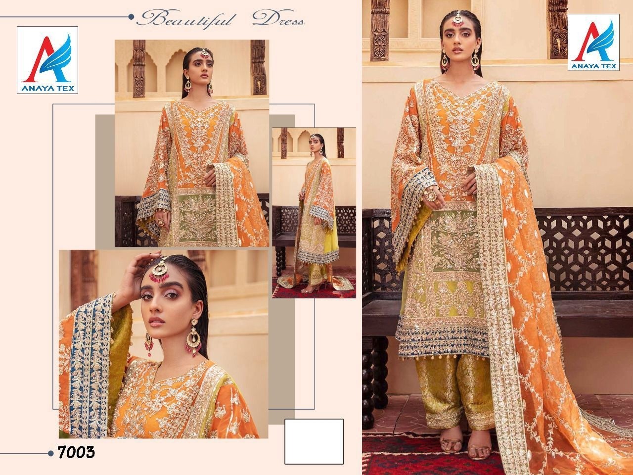 ANAYA TEX 7003 BEAUTIFUL DRESS PAKISTANI SUITS DEALER