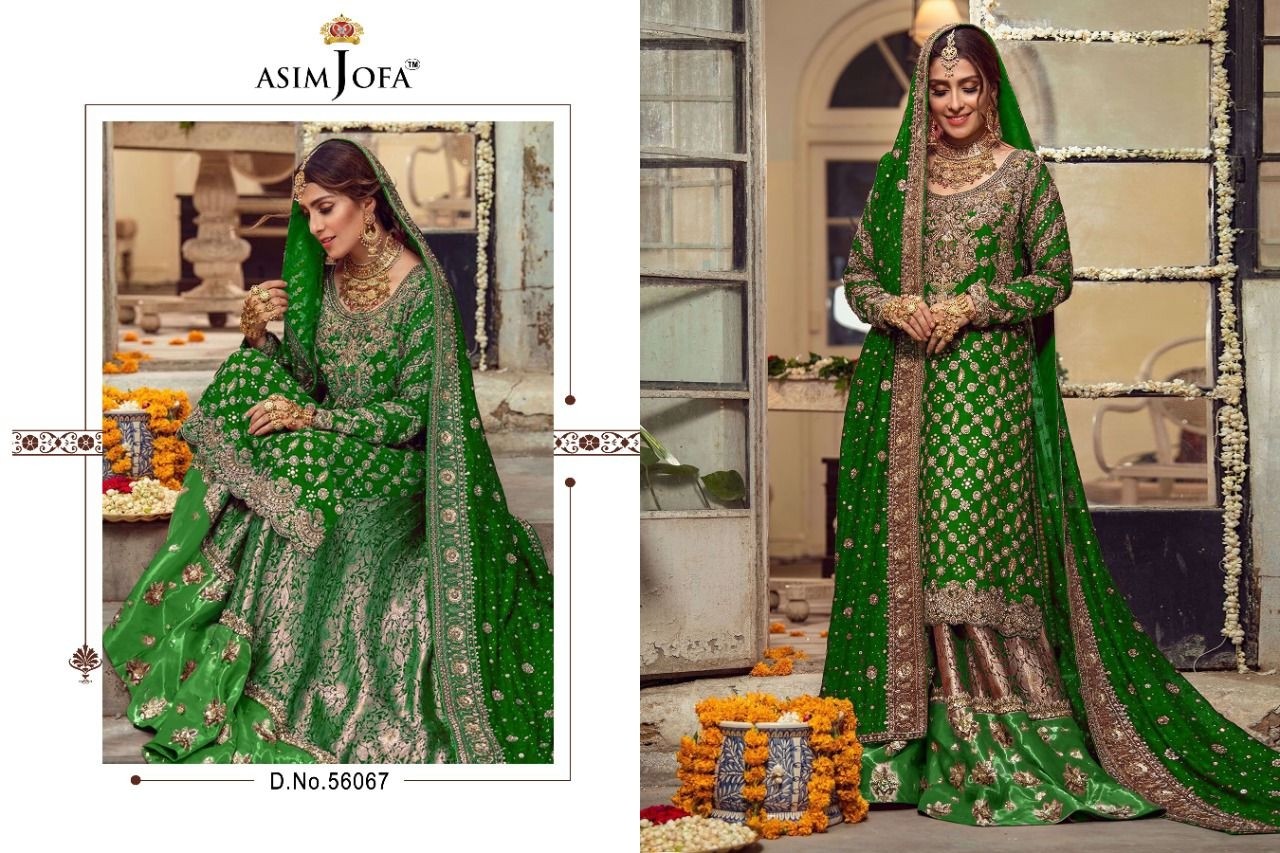 ASIM JOFA DN 56067 GREEN BRIDAL COLLECTION IN ONLINE