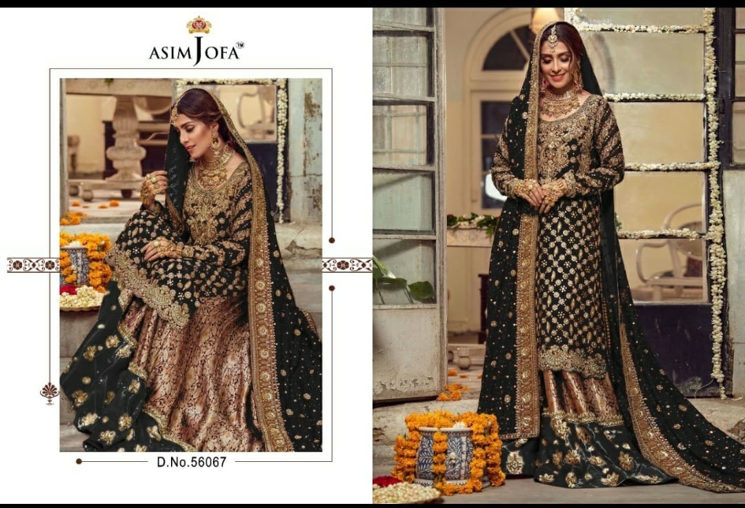 ASIM JOFA DN 56067 BLACK BRIDAL COLLECTION SINGLE ONLINE SHOP