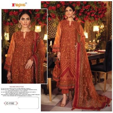 FEPIC ROSEMEEN C 1182 GEORGETTE EMBROIDERED SALWAR KAMEEZ 