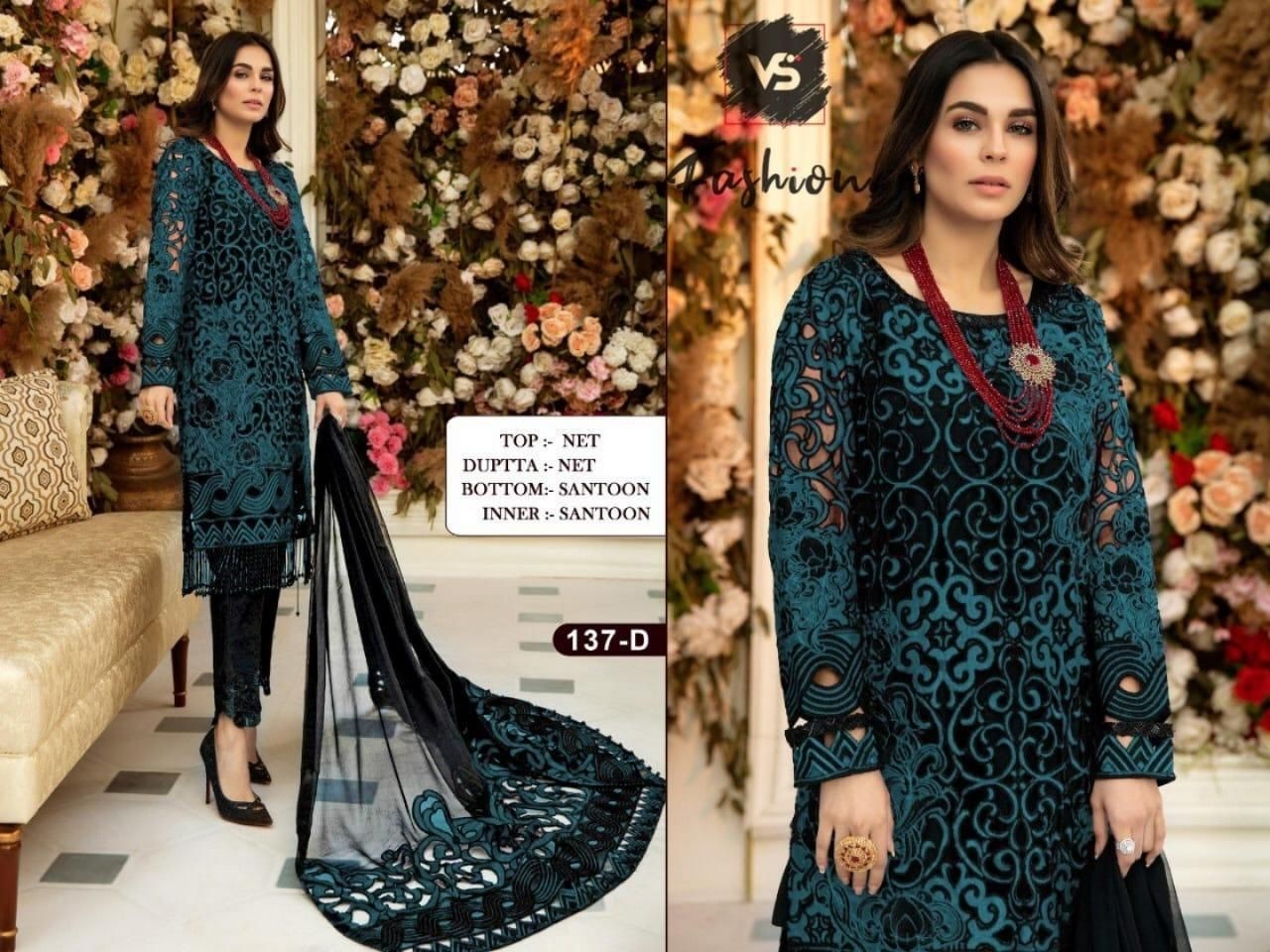 VS FASHION 137 D DEALER WHOLESALE PAKISTANI SUITS