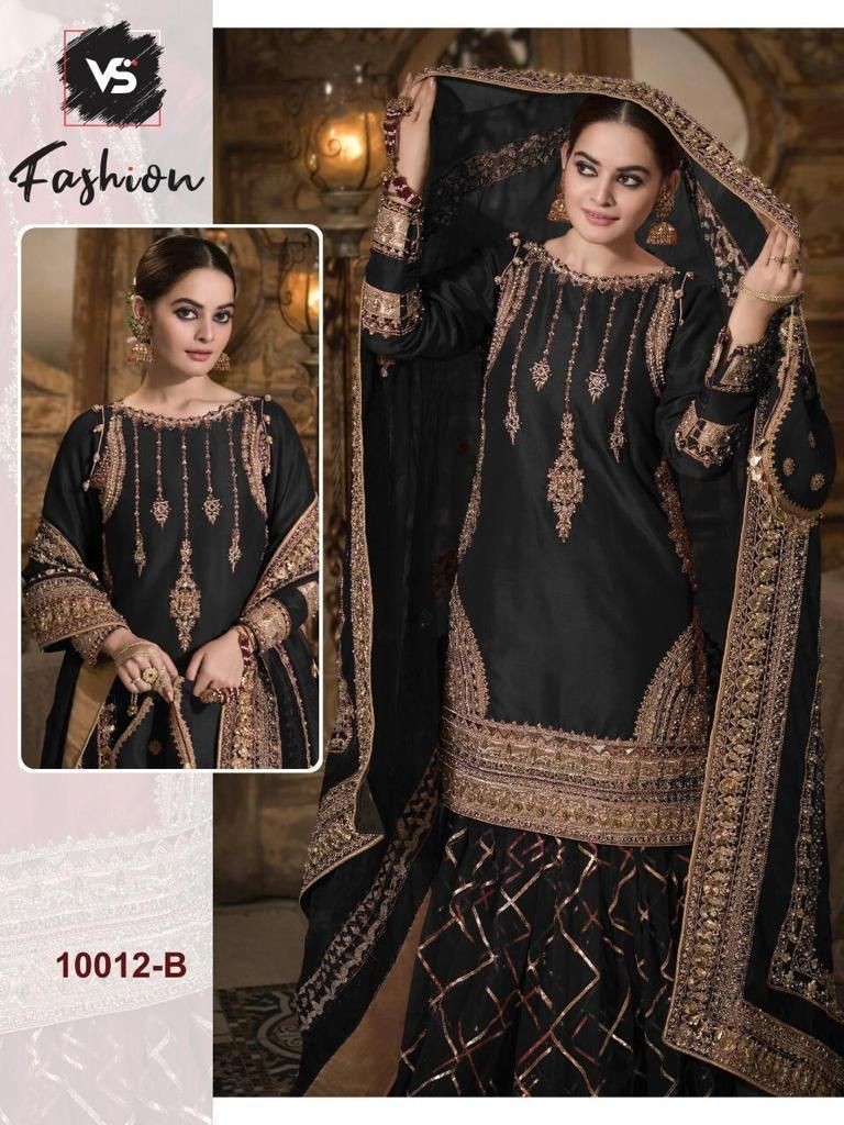 VS FASHION 10012 B BEST DESIGNER PAKISTANI SUITS WHOLESALE