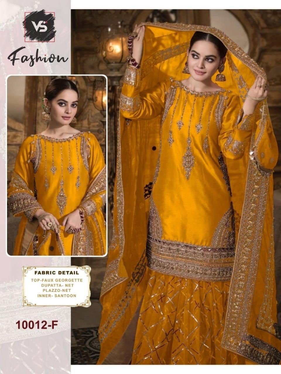VS FASHION 10012 F BEST DESIGNER PAKISTANI SUITS COLLECTION