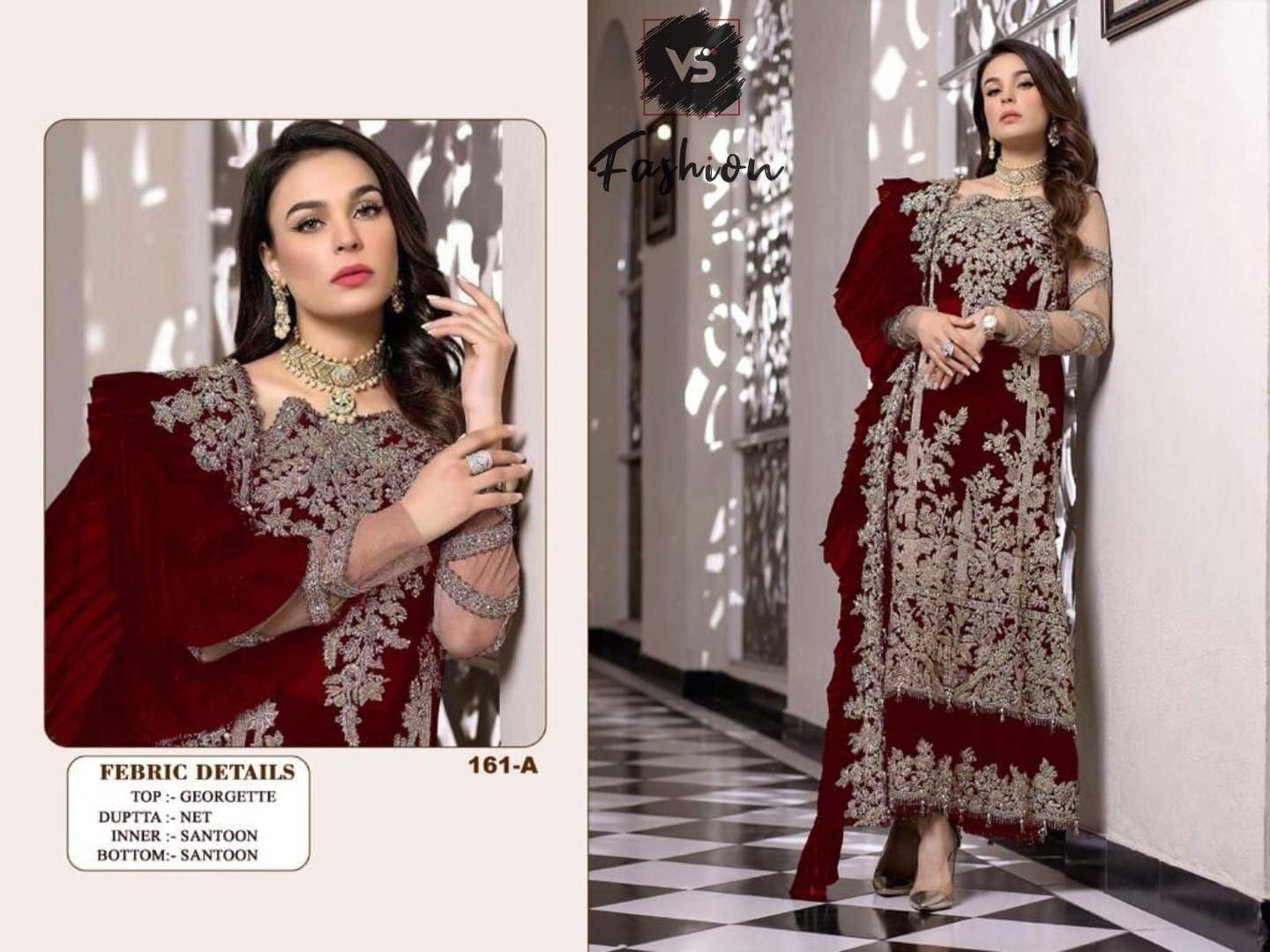 VS FASHION 161 TO 161 E PAKISTANI DESIGNER SINGLE AVAILABLE
