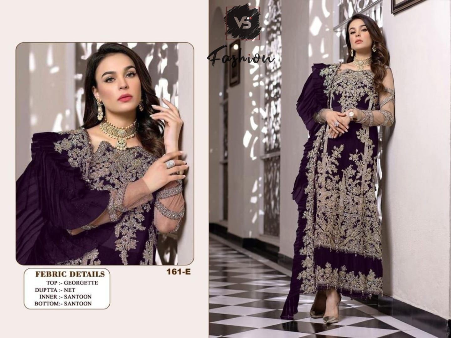 VS FASHION 161 TO 161 E PAKISTANI DESIGNER SINGLE AVAILABLE