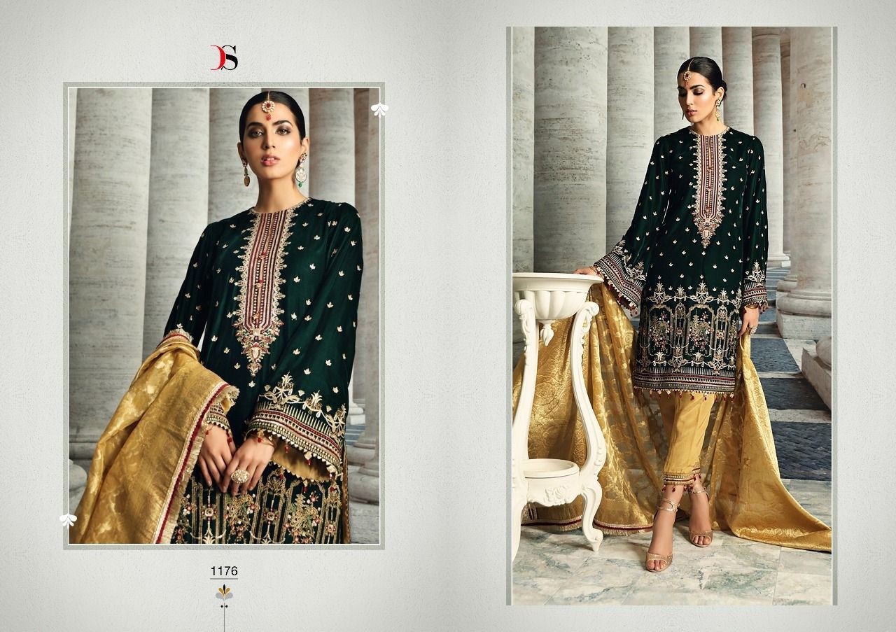 DEEPSY SUITS ANAYA VELVET COLLECTION 1176 PAKISTANI SUITS ONLINE