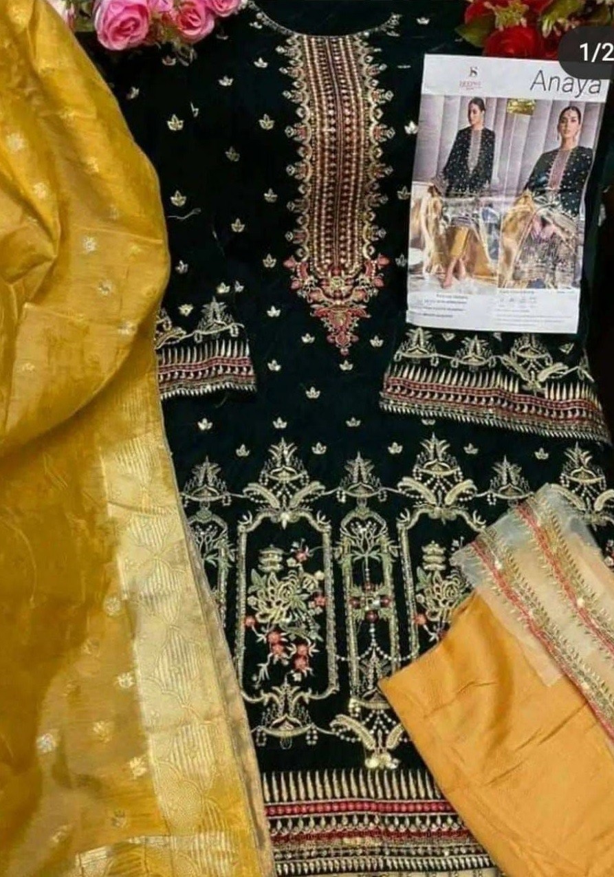 DEEPSY SUITS ANAYA VELVET COLLECTION 1176 PAKISTANI SUITS ONLINE