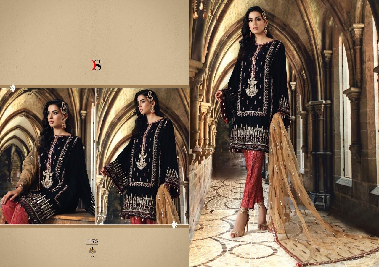 DEEPSY SUITS ANAYA VELVET COLLECTION 1175 ONLINE SHOPPING PAKISTANI SUITS