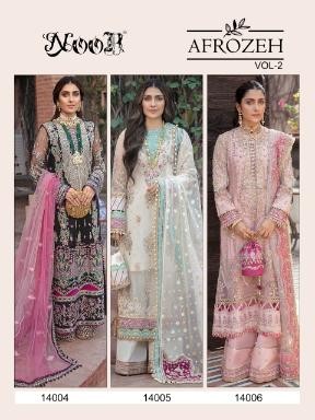 NOOR AFROZEH VOL 2 14004 PREMIUM COLLECTION PAKISTANI SUITS