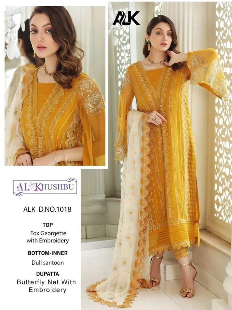 AL KHUSHBU ALK 1018 LATEST LAUNCHING PAKISTANI SUITS