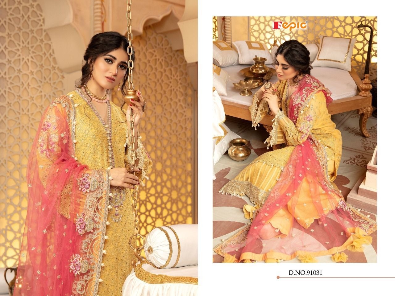 FEPIC ROSEMEEN GUZARISH VOL 2 91031 PAKISTANI SUITS CHIKANKAARI COLLECTION