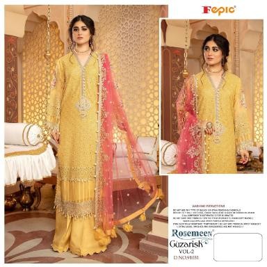 FEPIC ROSEMEEN GUZARISH VOL 2 91031 PAKISTANI SUITS CHIKANKAARI COLLECTION