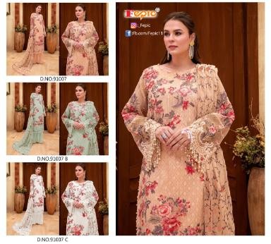 FEPIC ROSEMEEN DN 91007 C NAZMEEN EMBROIDERED BEST CATALOGUE