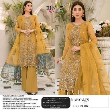 RINAZ FASHION MARYAM S GOLD VOL 16 24002 PAKISTANI SUITS WHOLESALE ONLINE