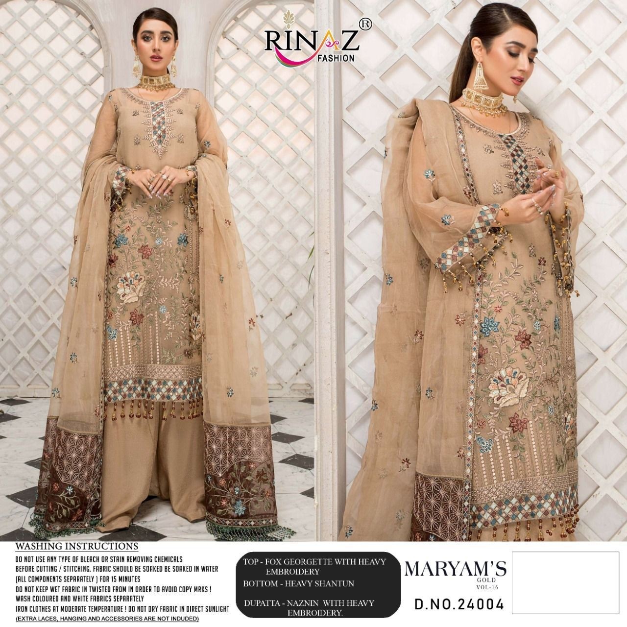 RINAZ FASHION MARYAM S GOLD VOL 16 24004 PAKISTANI DRESS ONLINE SHOPPING