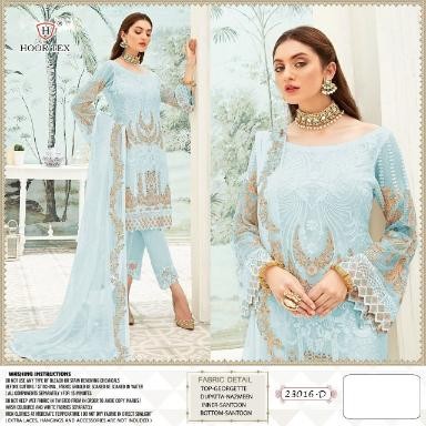 HOOR TEX 23016 D PAKISTANI SUITS WHOLESALE NEW PRODUCT IN SURAT