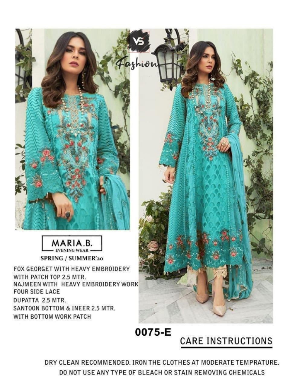VS FASHION MARIA B 075 SINGLE ONLINE DEALER 9 DESIGN AVAILABLE
