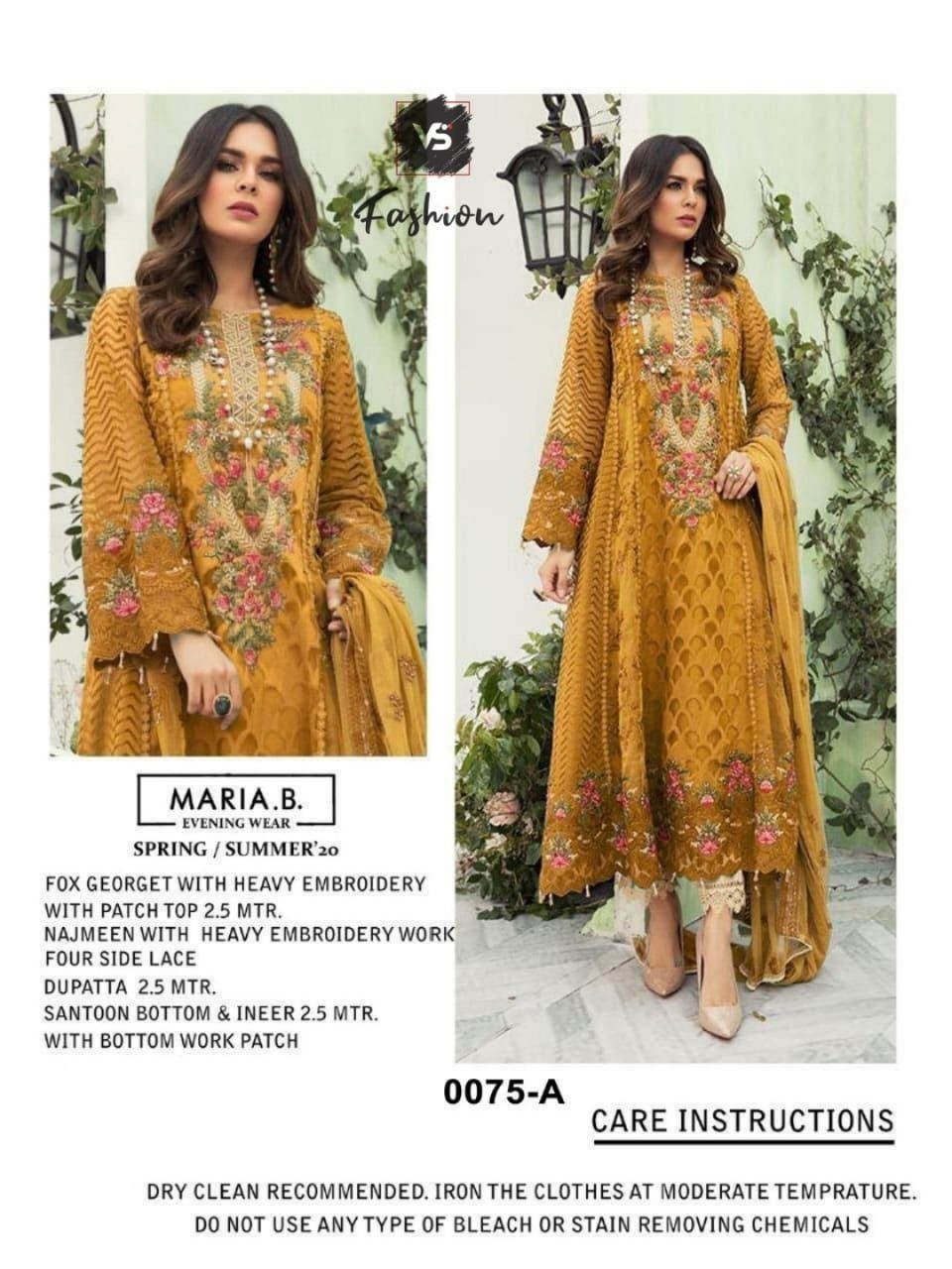VS FASHION MARIA B 075 SINGLE ONLINE DEALER 9 DESIGN AVAILABLE