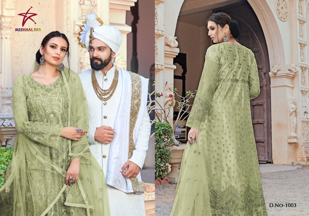 MISHAAL FAB RANG SAGA VOL 1 1003 PAKISTANI SALWAR KAMEEZ WHOLESALER ONLINE