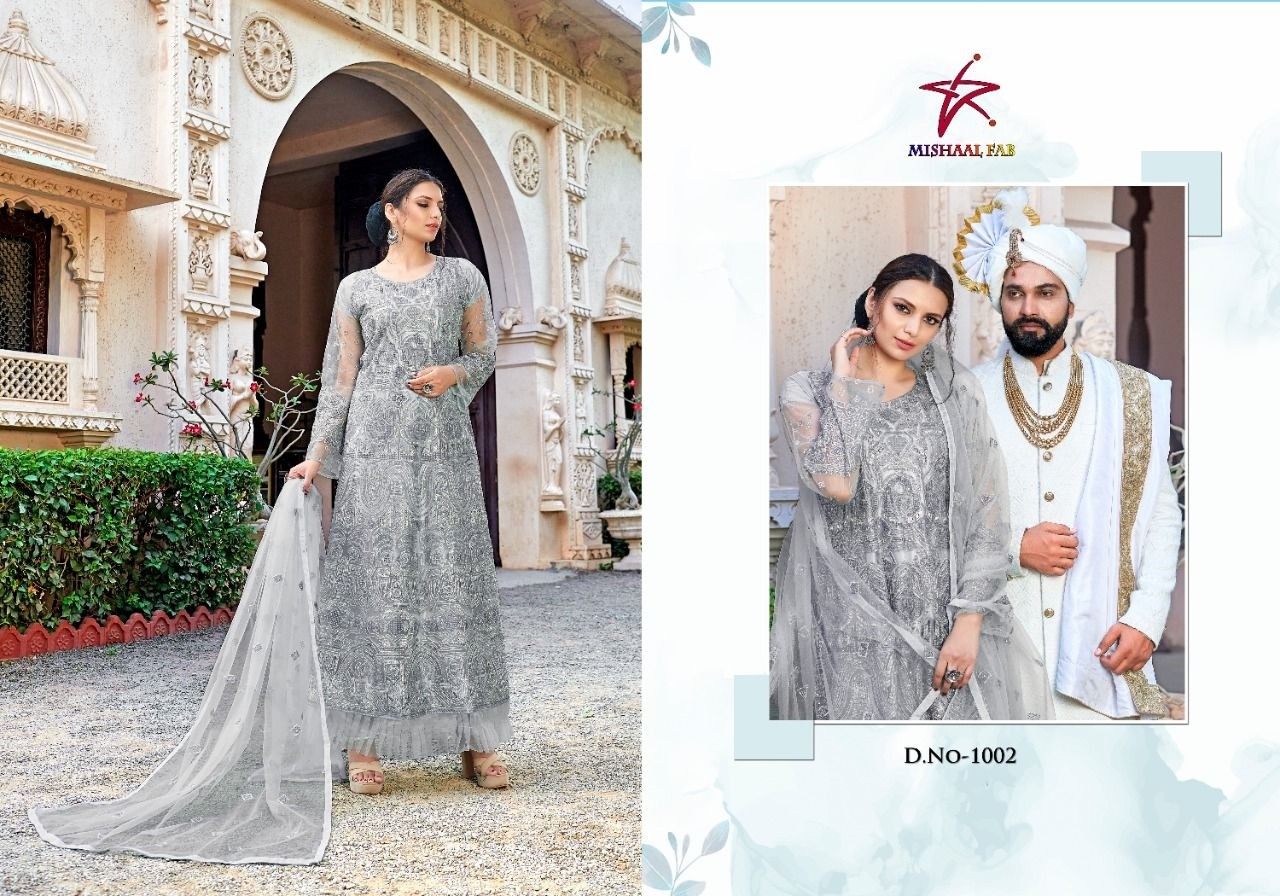 MISHAAL FAB RANG SAGA VOL 1 1002 PAKISTANI SUITS WHOLESALER ONLINE