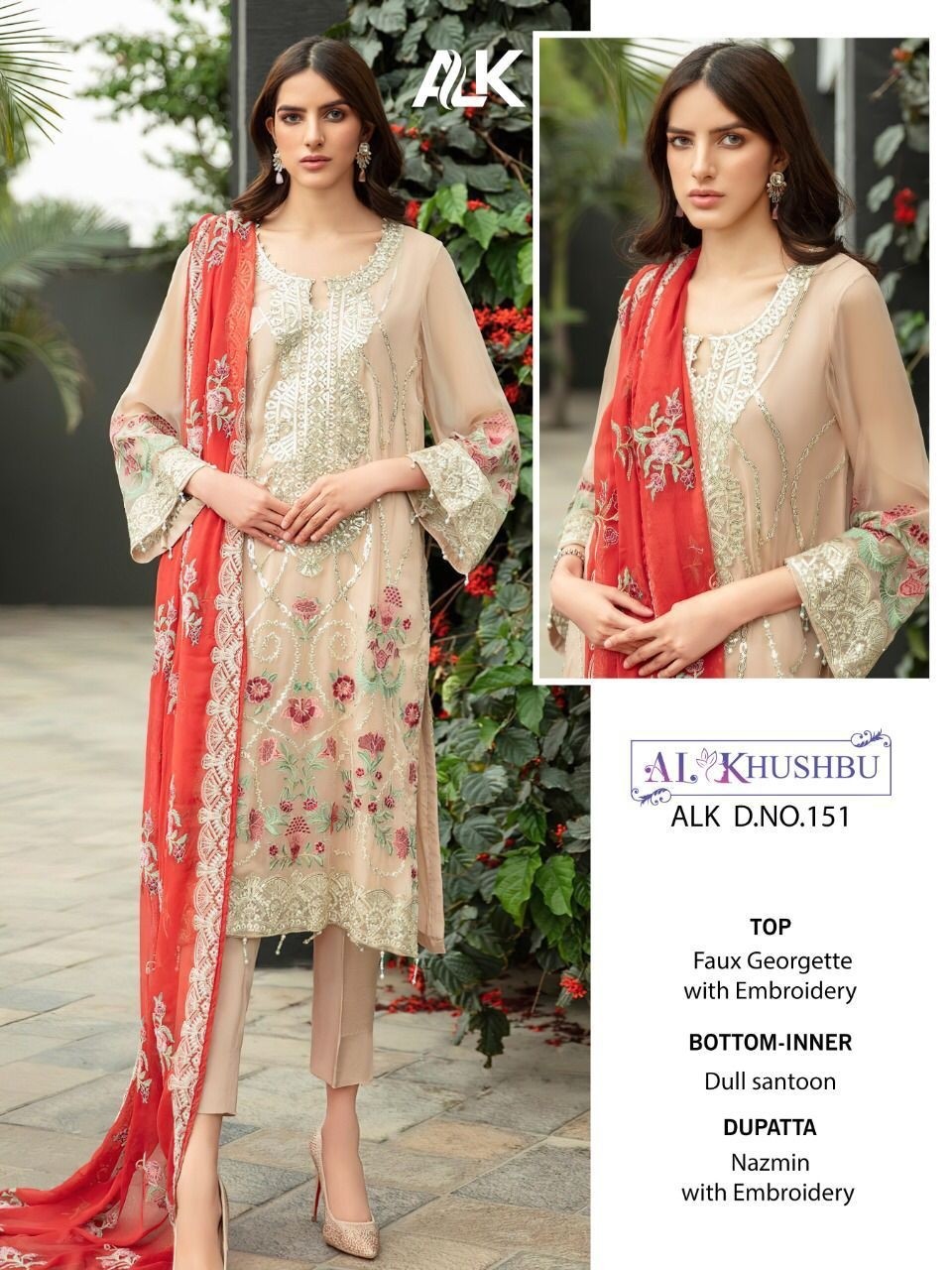 AL KHUSHBU ALK 151 PAKISTANI SUITS HI DESIGN 2022