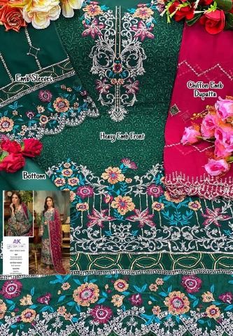AL KHUSHBU ALK 124 A TO 124 E PAKISTANI SUITS SINGLE AVAILABLE