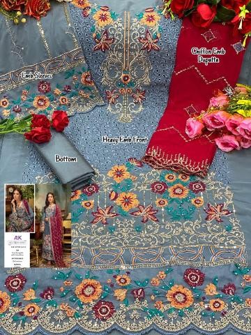 AL KHUSHBU ALK 124 A TO 124 E PAKISTANI SUITS SINGLE AVAILABLE