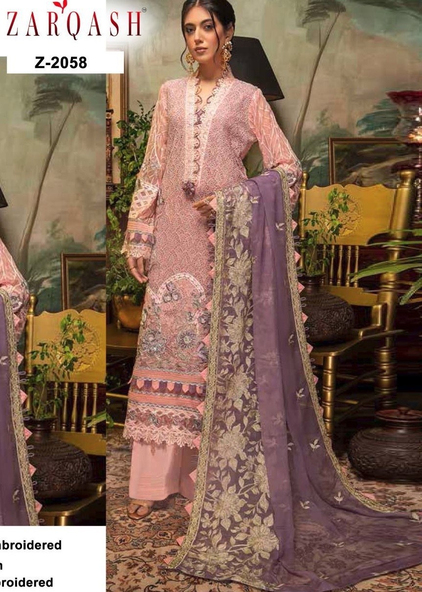 ZARQASH GUZARISH Z 2058 PAKISTANI DRESS NEW COLLECTION 