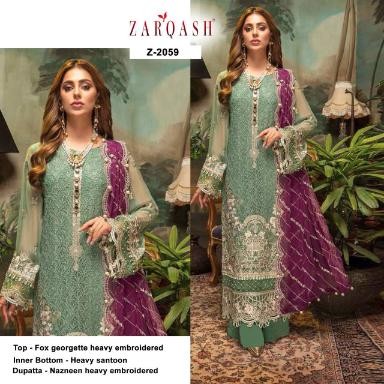 ZARQASH GUZARISH Z 2059 PAKISTANI DRESS MANUFACTRER