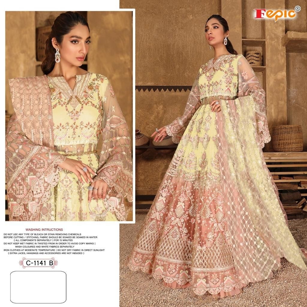 FEPIC ROSEMEEN C 1141 B PAKISTANI SUITS SINGLE COLLECTION